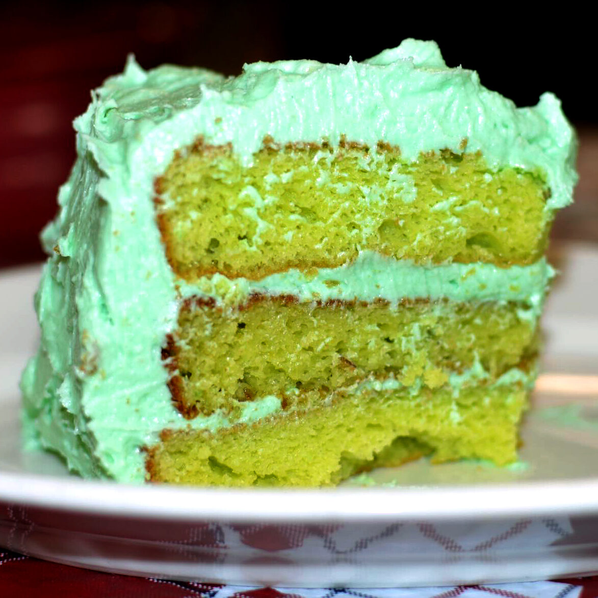 Pistachio Cake Slice